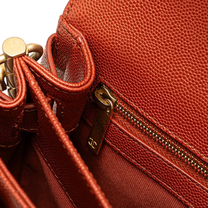 Chanel Mini CC Quilted Caviar Messenger Single Flap