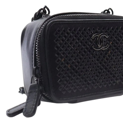 Chanel Lambskin Satin Strass Studded Clutch with Chain
