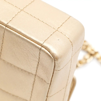 Chanel CC Metallic Lambskin Choco Bar East West Flap