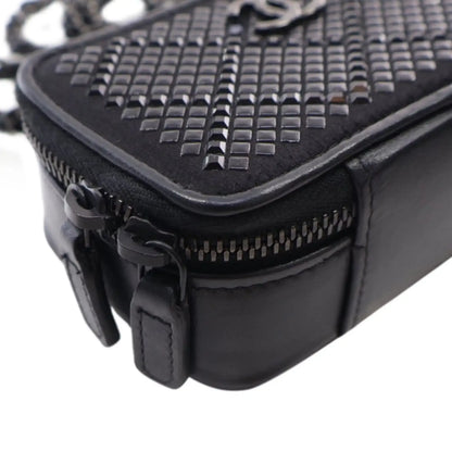 Chanel Lambskin Satin Strass Studded Clutch with Chain