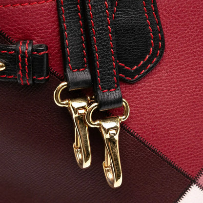 Burberry Medium Leather Patchwork and House Check Banner Satchel
