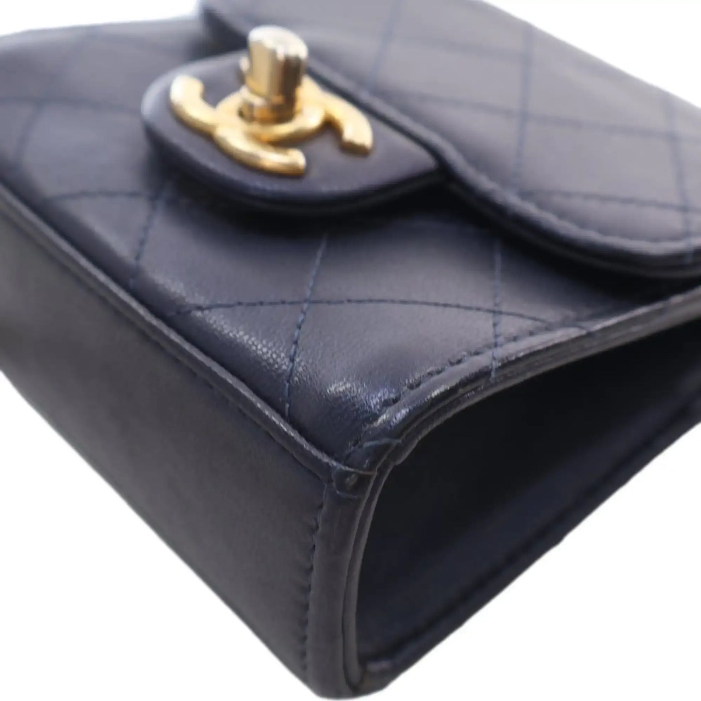 Chanel Mini Goatskin Chic Pearls Clutch On Chain