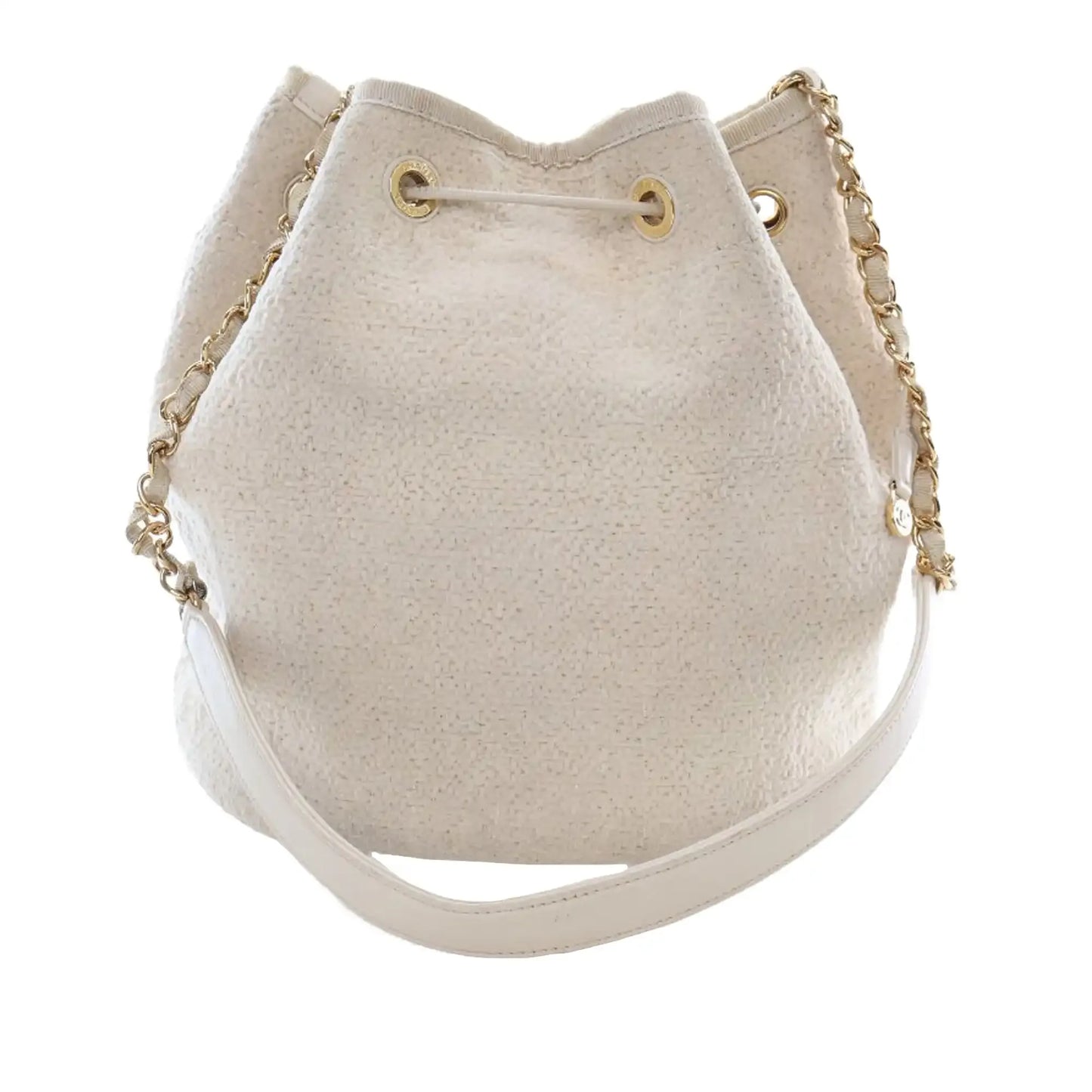 Chanel Small Tweed Deauville Drawstring Bucket Bag