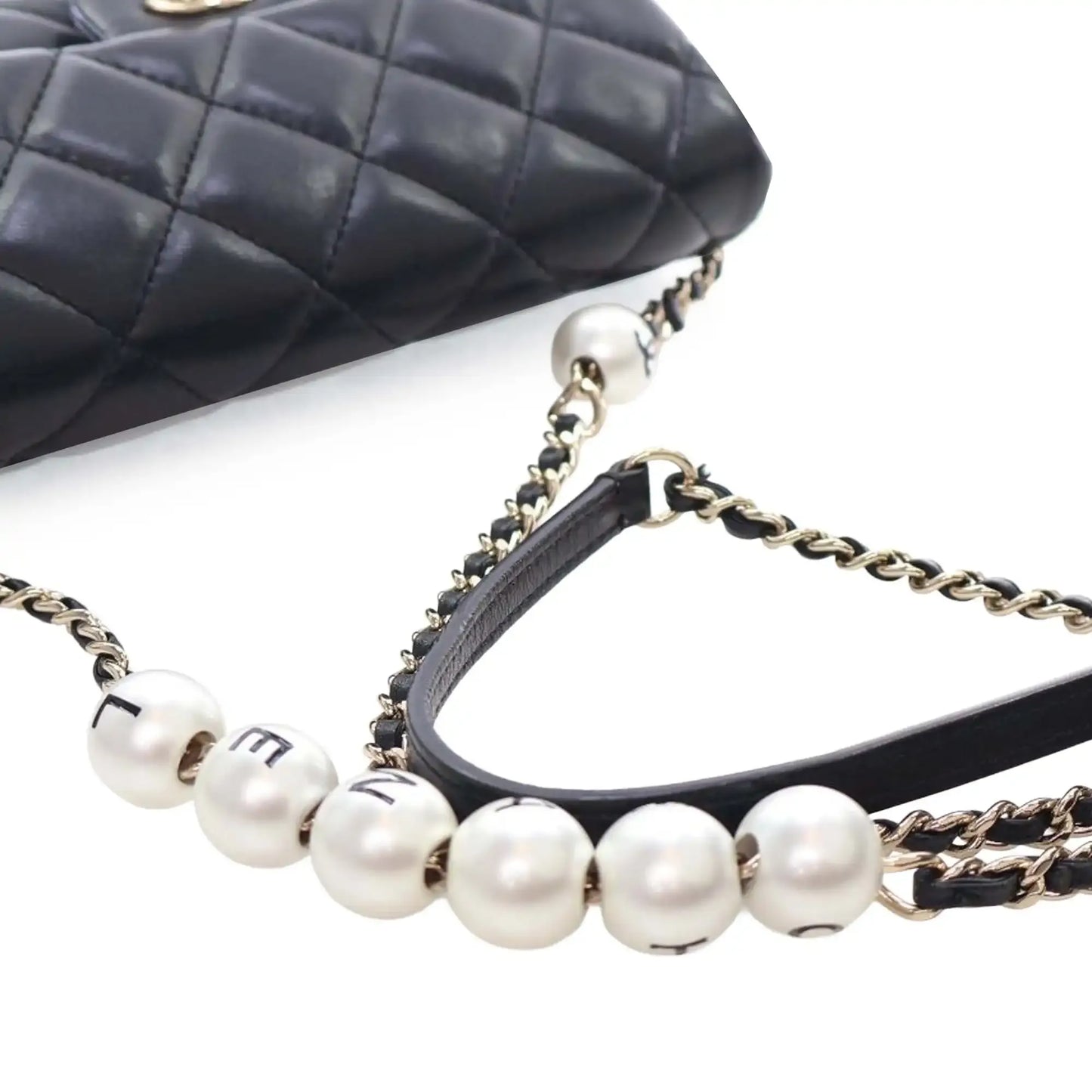 Chanel Small Quilted Lambskin My Precious Pearls Chain Flap