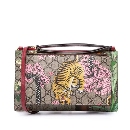 Gucci GG Supreme Bengal Double Zip Pochette