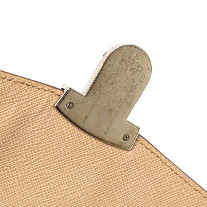 Prada Bicolor Saffiano Envelope Pushlock Clutch