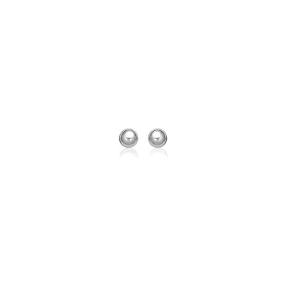 14k White Gold Spherical Stud Earrings (3.0 mm) - Alexandria Jewelry & Company Beverly Hills