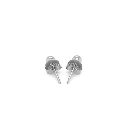 14k White Gold Spherical Stud Earrings (3.0 mm) - Alexandria Jewelry & Company Beverly Hills