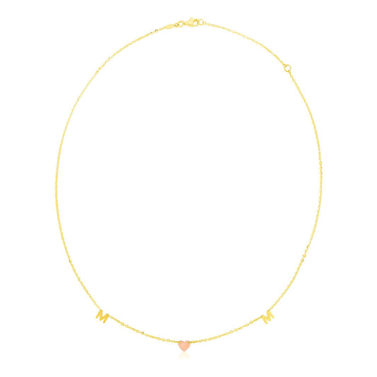 14k Yellow and Rose Gold Mom Necklace - Alexandria Jewelry & Company Beverly Hills