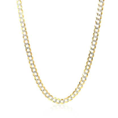 3.6 mm 14k Two Tone Gold Pave Curb Chain - Alexandria Jewelry & Company Beverly Hills