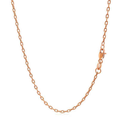 Double Extendable Cable Chain in 14k Rose Gold (1.9mm)