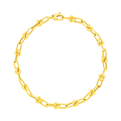 14k Yellow Gold 7 1/2 inch Jax Chain Bracelet